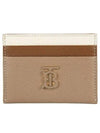 TB Tritone Grainy Leather Card Wallet Beige - BURBERRY - BALAAN 2