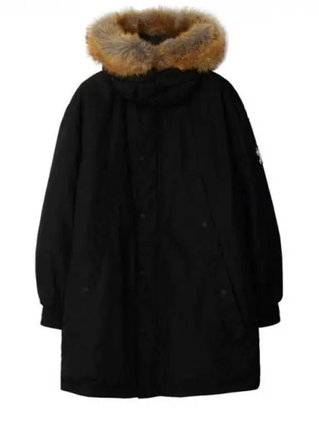 Faux Fur Trim Parka Black - BURBERRY - BALAAN 2