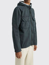 Stone Island Logo Patch Cotton Hooded Overshirt Jumper Jacket 7615122WN V0165 - STONE ISLAND - BALAAN 3