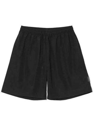 Simple Plain Taslan Shorts Black - ELIMENO - BALAAN 1