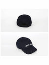 Embroidered Logo Drill Ball Cap Navy - MIU MIU - BALAAN 4