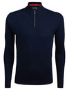 Quarter Zip Merino Wool Knit Top Navy - G/FORE - BALAAN 2