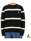 Logo Print Stripe Sweatshirt Black - JW ANDERSON - BALAAN 2