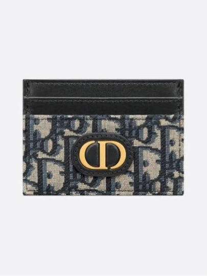 30 Montaine 5 Slot Oblique Jacquard Card Wallet Blue - DIOR - BALAAN 2