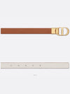 30 Montaigne Reversible Smooth Calfskin Belt Ivory Brown - DIOR - BALAAN 5