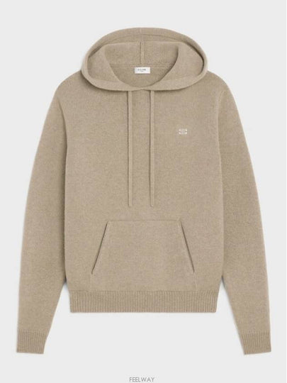 Triomphe Wool Cashmere Hoodie Beige - CELINE - BALAAN 2