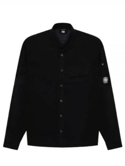 Lens Wappen Pocket Long Sleeve Shirt Black - CP COMPANY - BALAAN 2