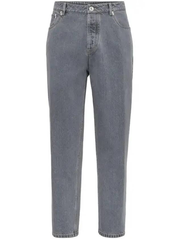 Straight Fit Five Pocket Jeans Grey - BRUNELLO CUCINELLI - BALAAN 2