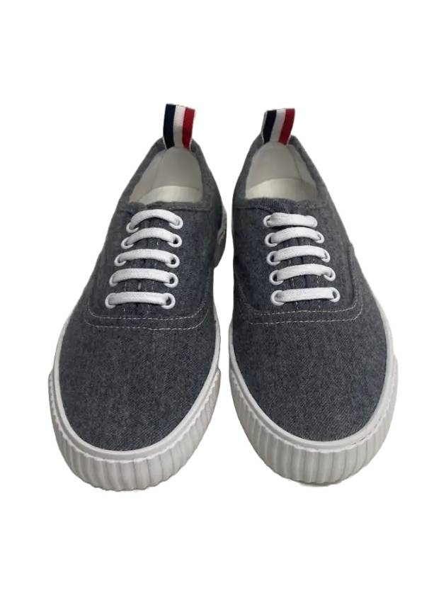 Heritage Wool Low Top Sneakers Grey - THOM BROWNE - BALAAN 3