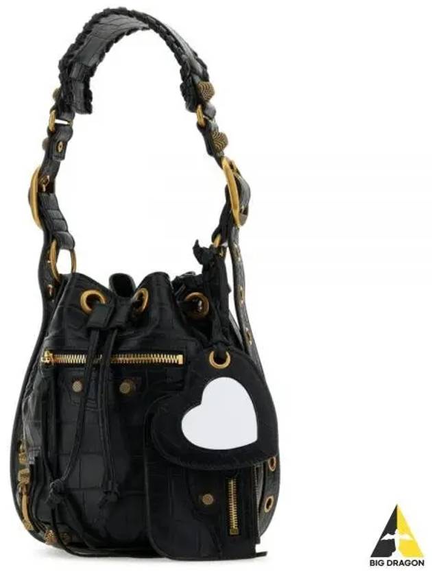 Le Cagole XS Leather Bucket Bag Black - BALENCIAGA - BALAAN 2