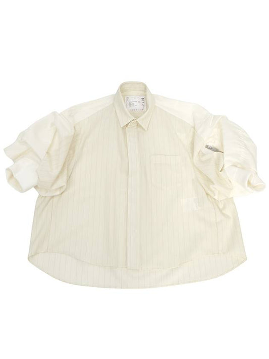 Chalk Stripe Shirt White - SACAI - BALAAN 2