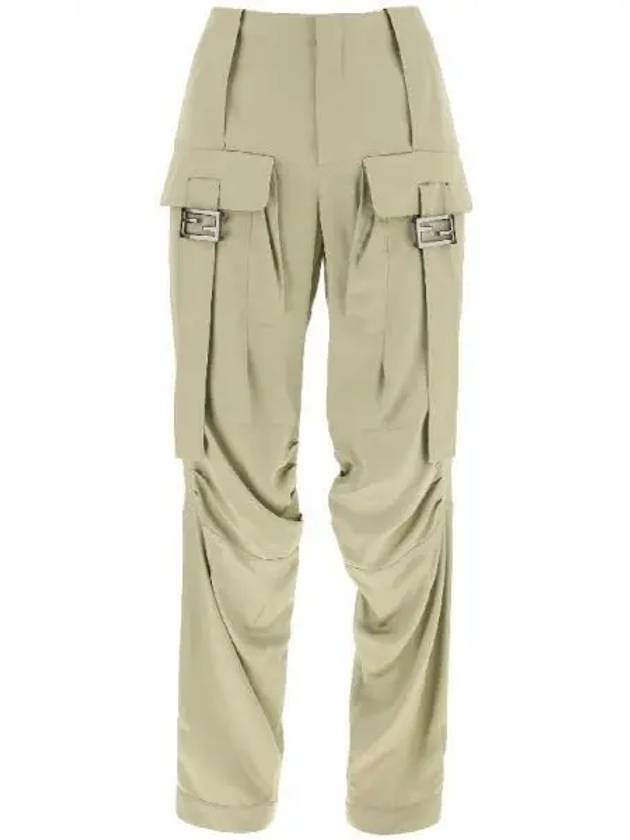 FF baguette buckle satin cargo pants 270752 - FENDI - BALAAN 1