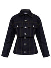 Metallic Denim Jacket Blue - BOTTEGA VENETA - BALAAN 2