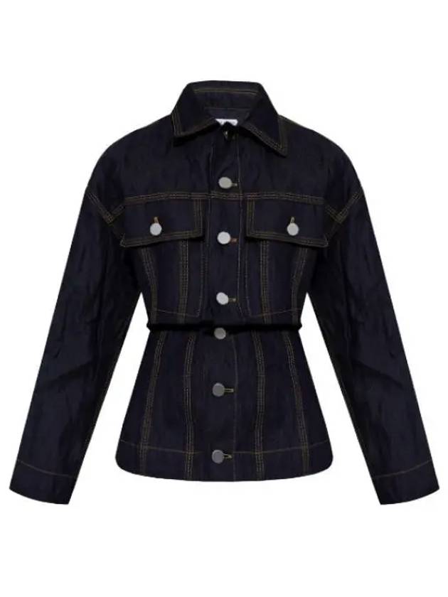 Metallic Denim Jacket Blue - BOTTEGA VENETA - BALAAN 2