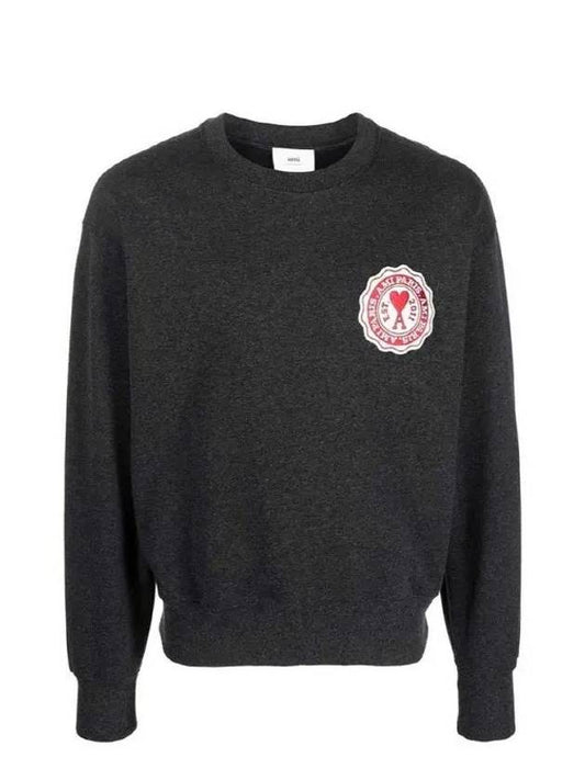 de Coeur Patch Sweatshirt Anthracite - AMI - BALAAN 2