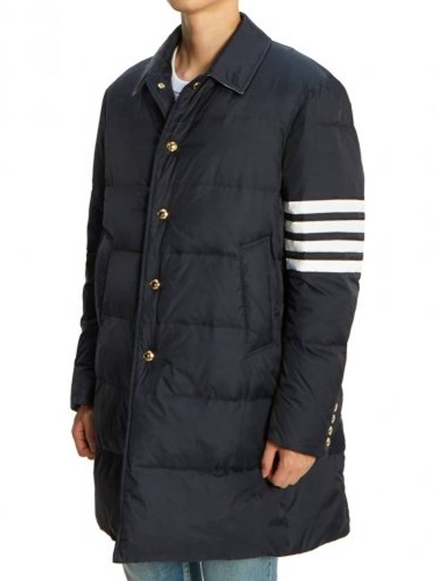 Men's 4 Bar Stripe Matte Finish Padding Navy - THOM BROWNE - BALAAN 3