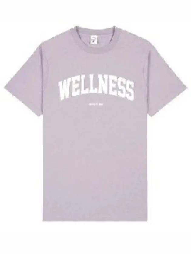 Wellness Logo Print Cotton Short Sleeve T-Shirt Lilac - SPORTY & RICH - BALAAN 2