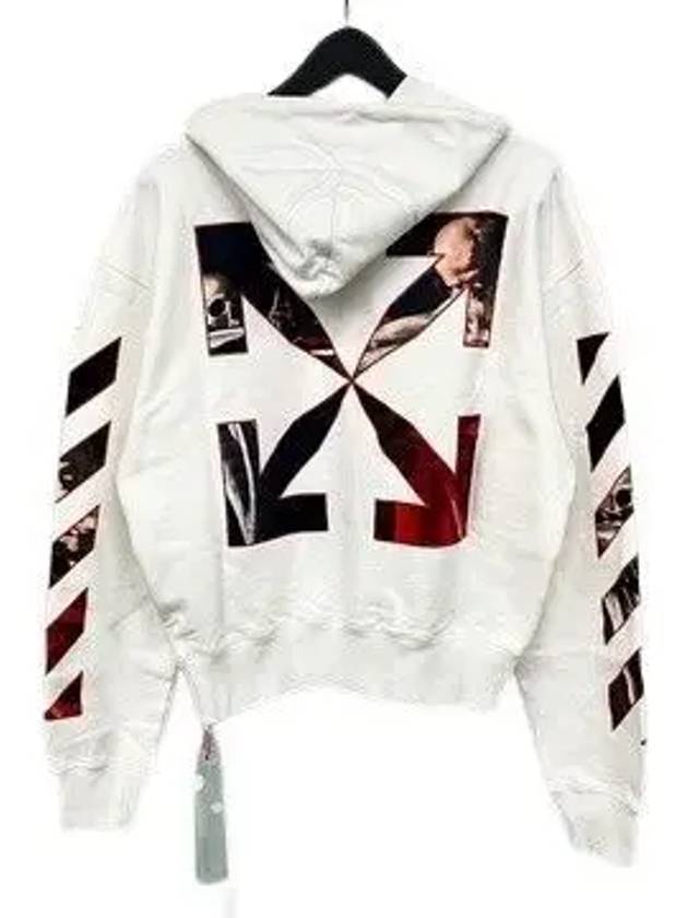 Men's Caravaggio Arrow Brushed Hoodie White - OFF WHITE - BALAAN 2