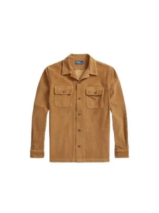 Corduroy Cotton Shirt Camel - POLO RALPH LAUREN - BALAAN 2