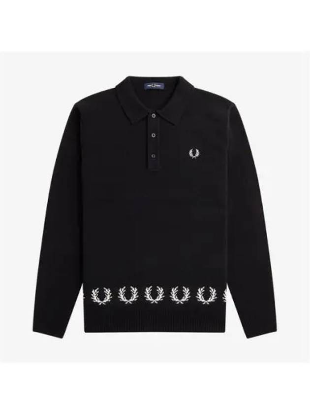 Fred Perry Sharp Laurel Wrist Trim Knit Shirt 102 AFPM2336535 - FRED PERRY - BALAAN 1