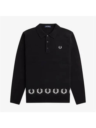 Fred Perry Sharp Laurel Wrist Trim Knit Shirt 102 AFPM2336535 - FRED PERRY - BALAAN 1