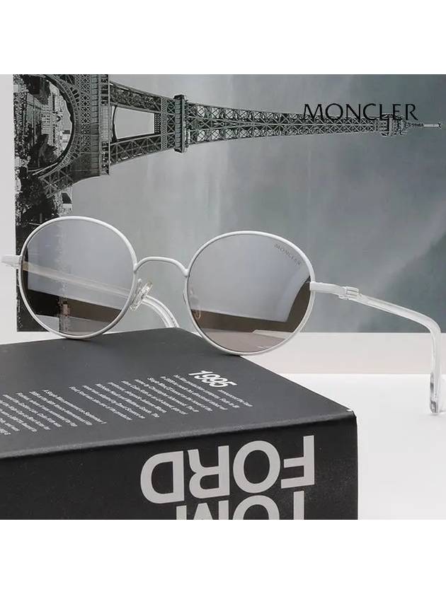 Eyewear Round Frame Sunglasses Silver - MONCLER - BALAAN 3