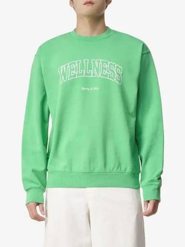 Wellness Ivy Crew Neck Sweatshirt Verde CRAW2359VE - SPORTY & RICH - BALAAN 1