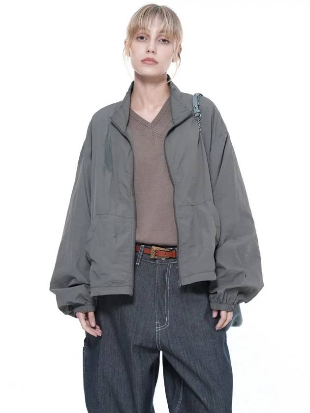 Women s SCWJ KA Seersucker Crop Windbreaker Jumper Khaki - CHANCE'S NOI - BALAAN 7