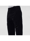 Lens Wappen Zipper Cargo Track Pants Black - CP COMPANY - BALAAN 6