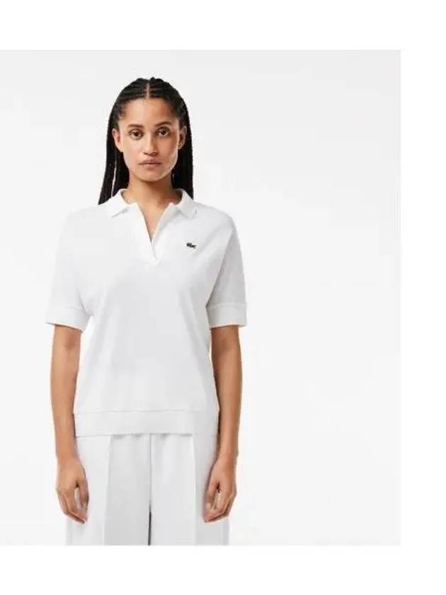 Women s Relaxed Fit Heritage Polo Shirt White - LACOSTE - BALAAN 1