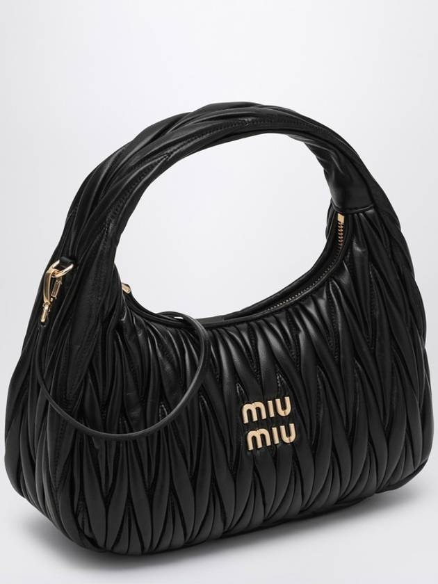 Wander Materasse Nappa Leather Shoulder Bag Black - MIU MIU - BALAAN 3