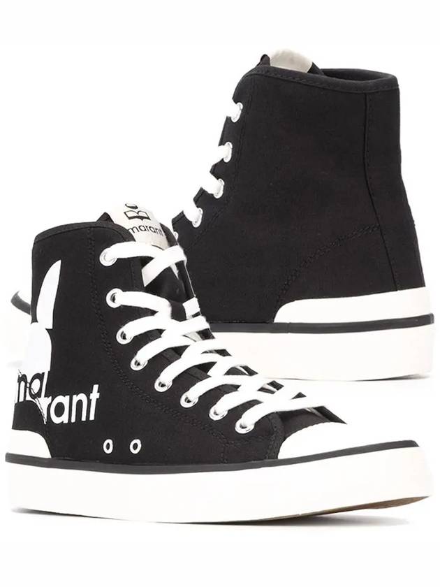 Women's Benkeenh Logo High Top Sneakers Black - ISABEL MARANT - BALAAN 2