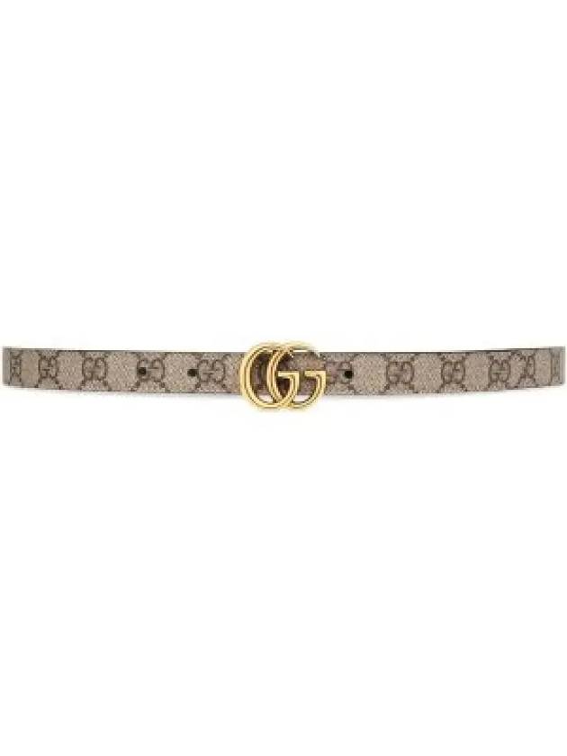 GG Marmont Reversible Thin Belt Grey - GUCCI - BALAAN 2