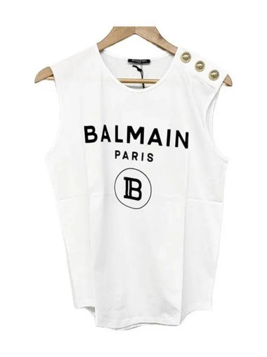 Logo Sleeveless White - BALMAIN - BALAAN 1