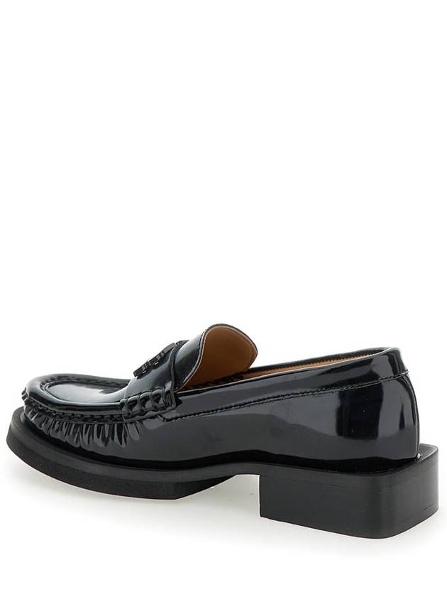 Butterfly Logo Moccasin Loafers Black - GANNI - BALAAN 4