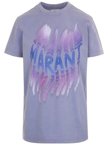 Joelyn Short Sleeve T Shirt Lavender - ISABEL MARANT - BALAAN 1