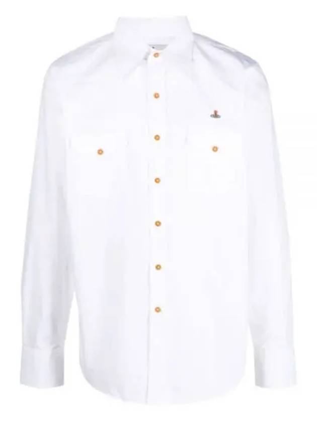 ORB Logo Shirt White 3501001A W009Q - VIVIENNE WESTWOOD - BALAAN 1