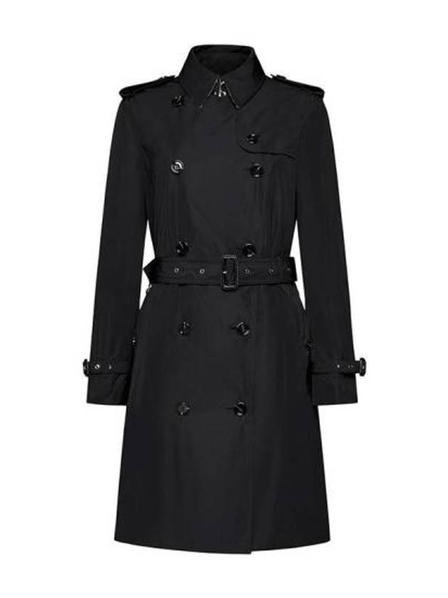 Mid-Length Lightweight Kensington Trench Coat Black - BURBERRY - BALAAN 2