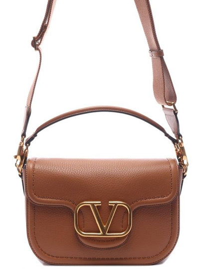 Alltime Soft Grain Calfskin Shoulder Bag Brown - VALENTINO - BALAAN 2