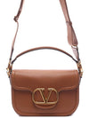 Alltime Soft Grain Calfskin Shoulder Bag Brown - VALENTINO - BALAAN 3