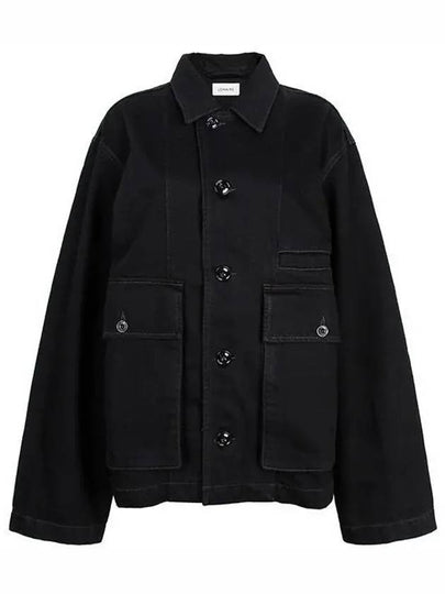 Boxy Oversized Denim Jacket Black - LEMAIRE - BALAAN 2