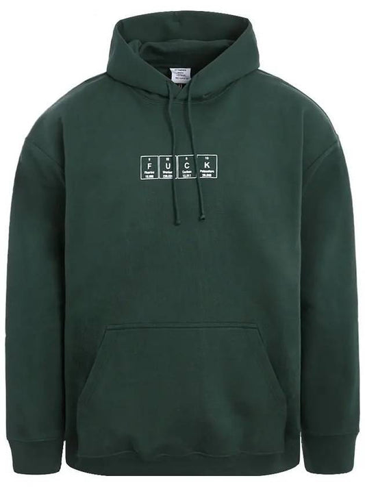 Fuck Square Logo Hoodie Green - VETEMENTS - BALAAN 1