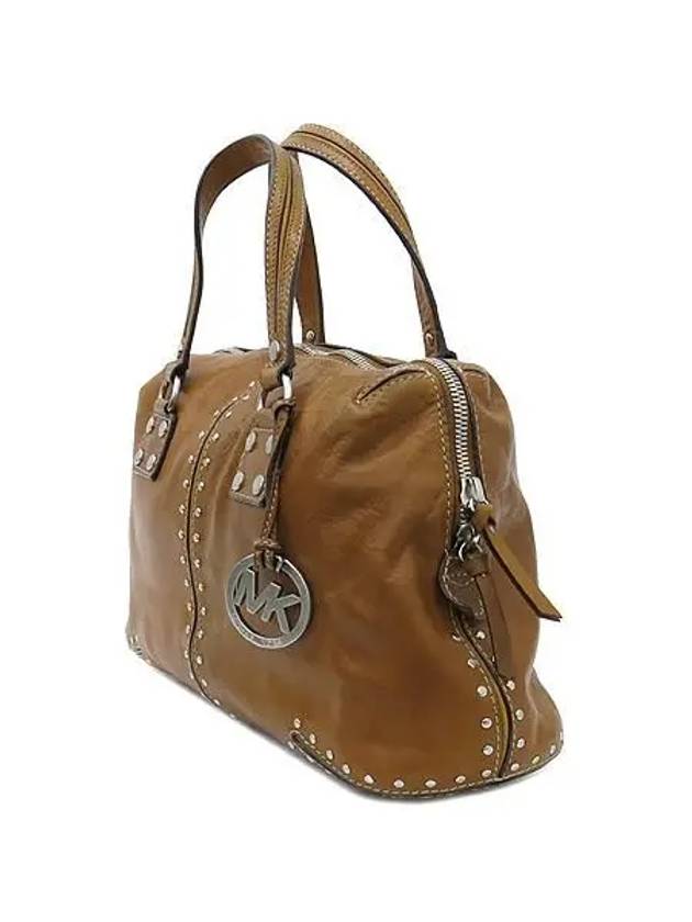 Camel leather ASTOR stud embellished tote bag - MICHAEL KORS - BALAAN 2