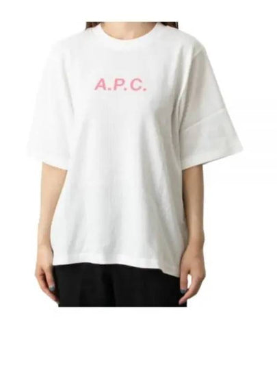 Mae Pique Mesh Short Sleeve T-Shirt White - A.P.C. - BALAAN 2