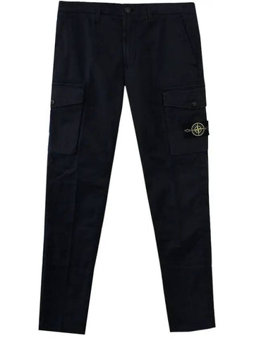 stretch cotton cargo pants - STONE ISLAND - BALAAN.