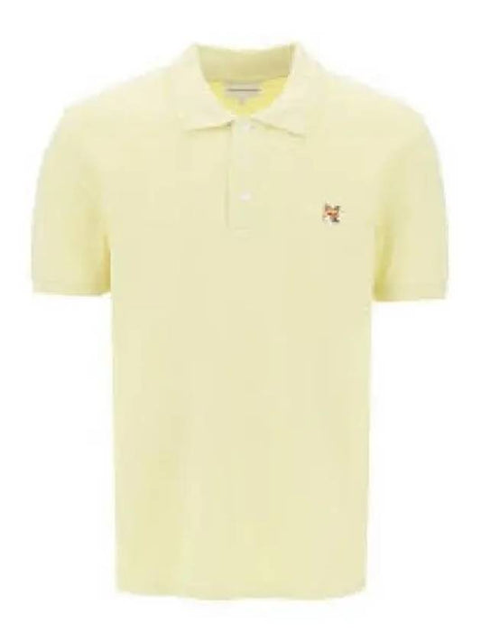 Fox Head Patch Classic Short Sleeve PK Shirt Light Yellow - MAISON KITSUNE - BALAAN 2