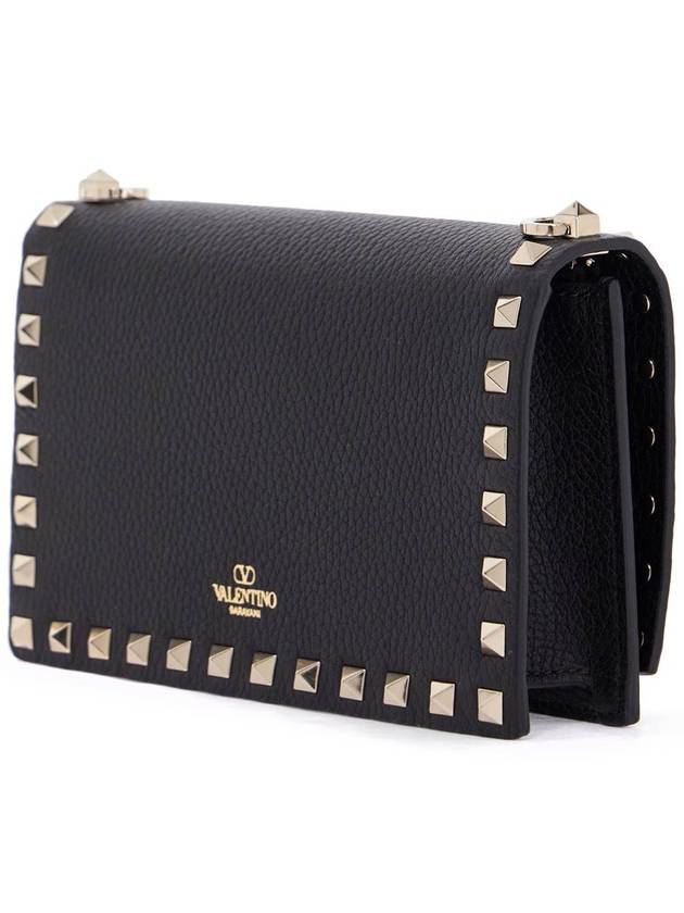 mini black leather bag with golden metal studs - VALENTINO - BALAAN 2