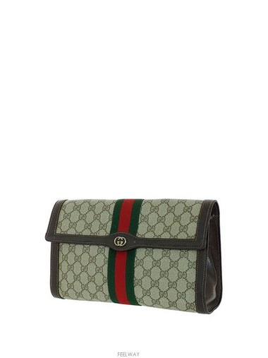 GG PVC three stripe vintage clutch bag - GUCCI - BALAAN 1