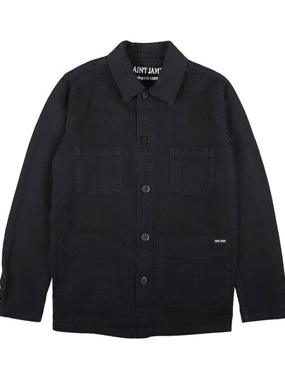 Men's Sirocco II Fisherman Button Cotton Canvas Jacket Black - SAINT JAMES - BALAAN 2