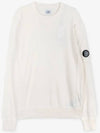 Lens Wappen Crew Neck Sweatshirt White - CP COMPANY - BALAAN 3